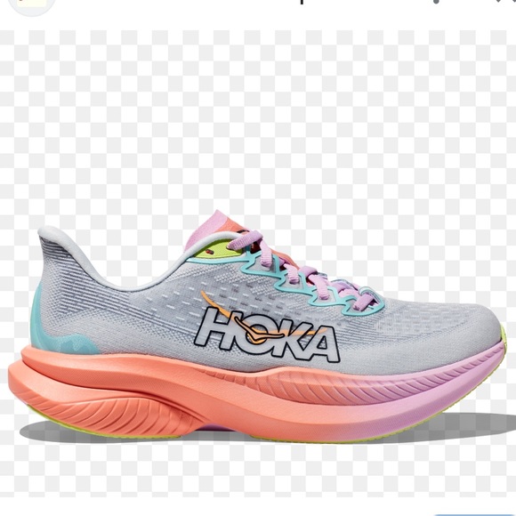 HOKA One Mach 6 Illusion Dusk Running Shoes Sneakers 10 Pink Gray Trail - Picture 2 of 9